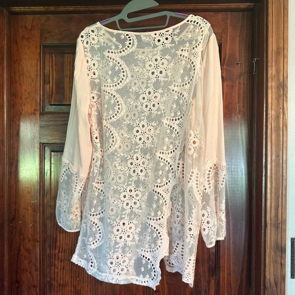 Chico's Cream Lace Top - Picture 2 of 4